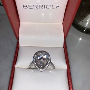 Sterling Silver Pear Shaped CZ Ring